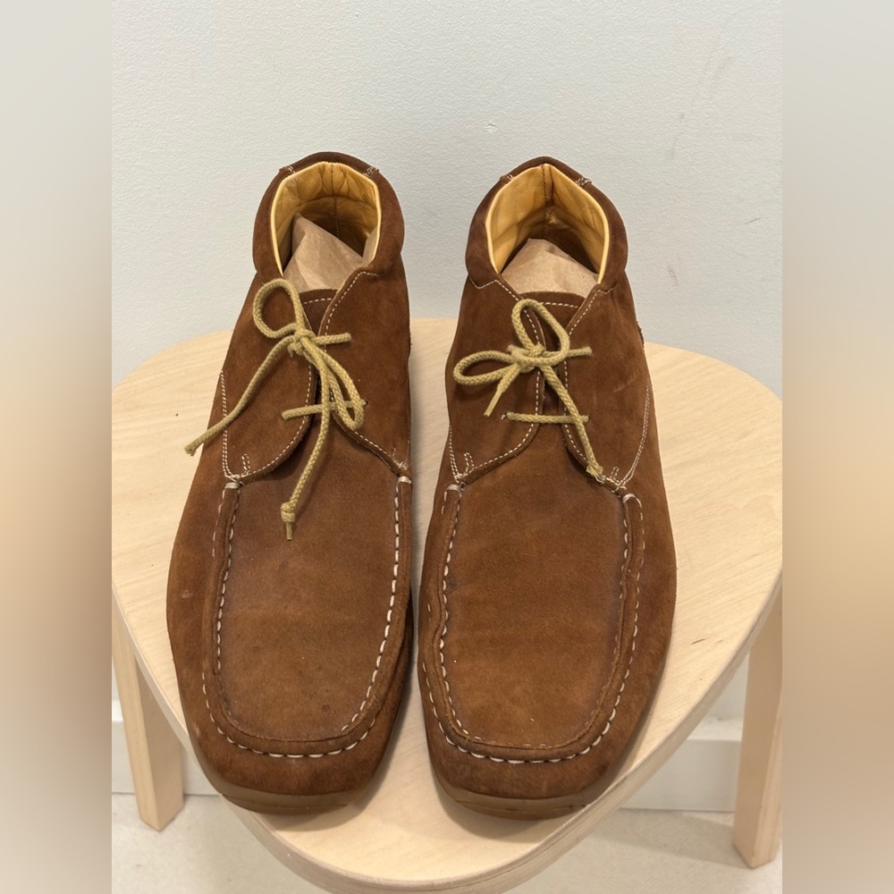 Canali Brown Suede Men's Shoes. Size 44
